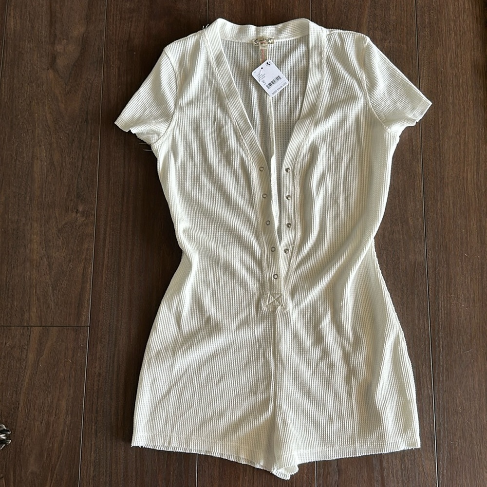 Free People Intimately Waffle Sleep Romper